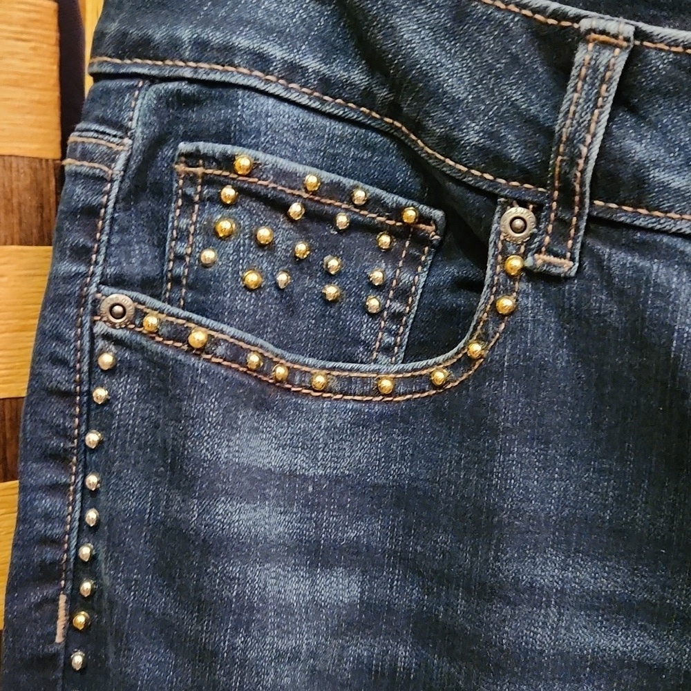 Maurices gold stud bootcut jeans